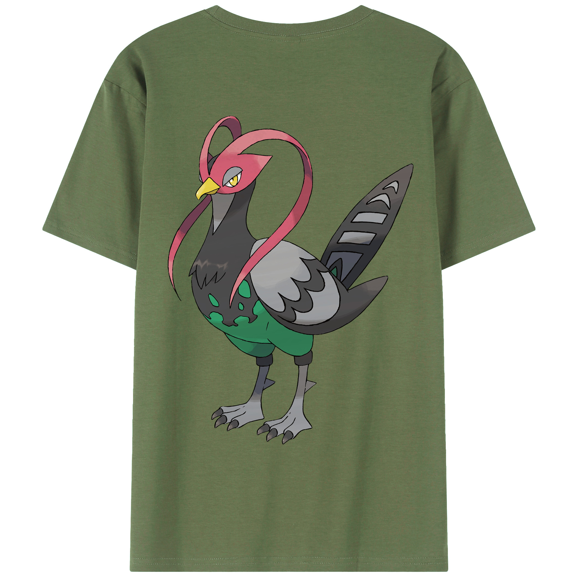 （画像用） ポケットモンスター Pokémon 綿100％ メンズ半袖Tシャツ（バックプリント） 通気性